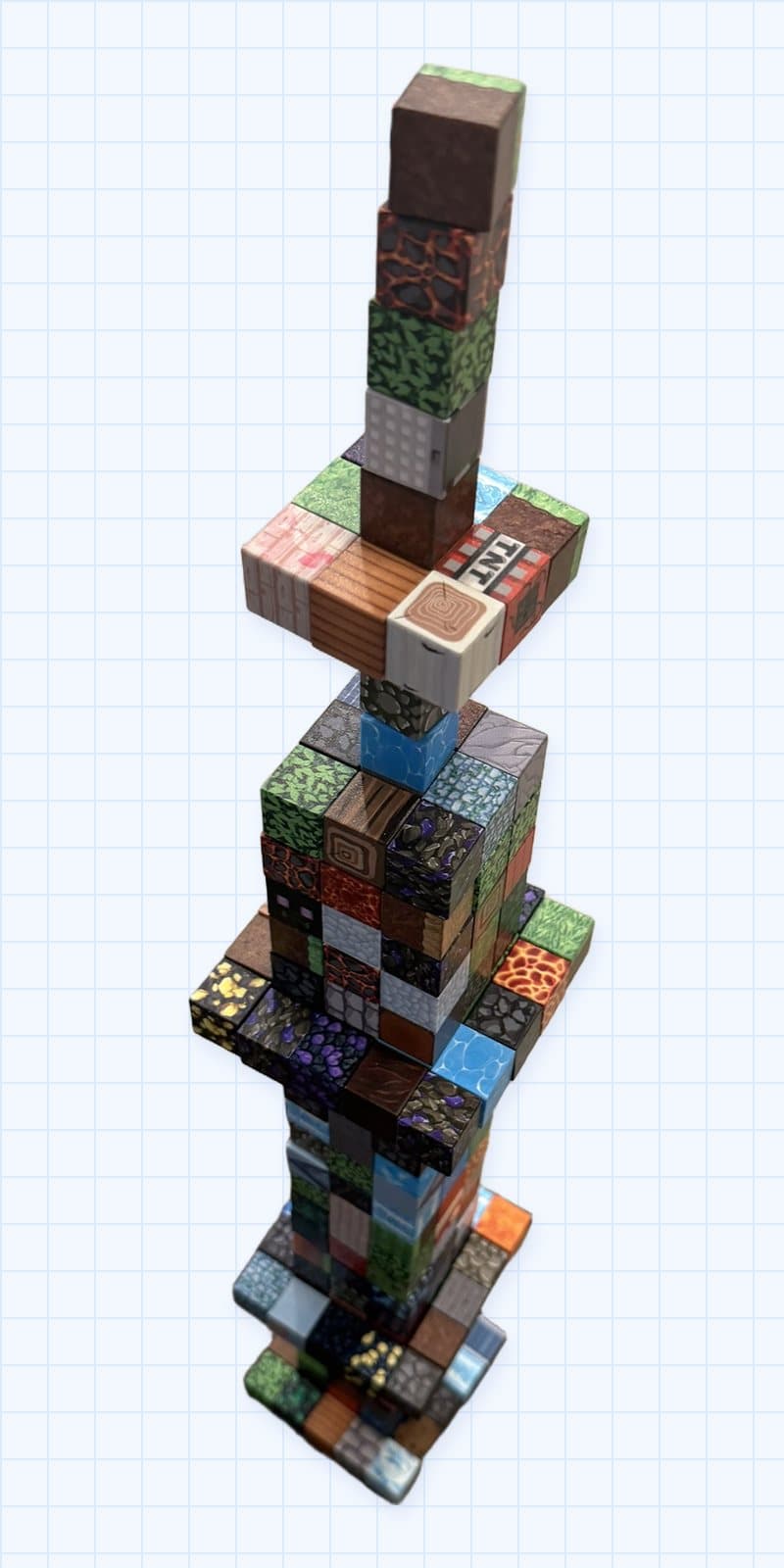 Ring Tower, built with magnetic blocks